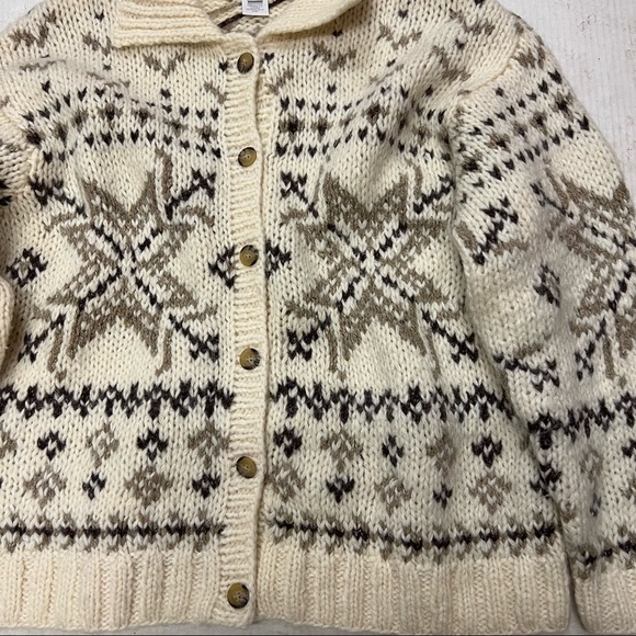 Vintage Susan Bristol Wool Blend Hand Knit Oversized Cozy Cardigan Sweat… - Picture 5 of 13